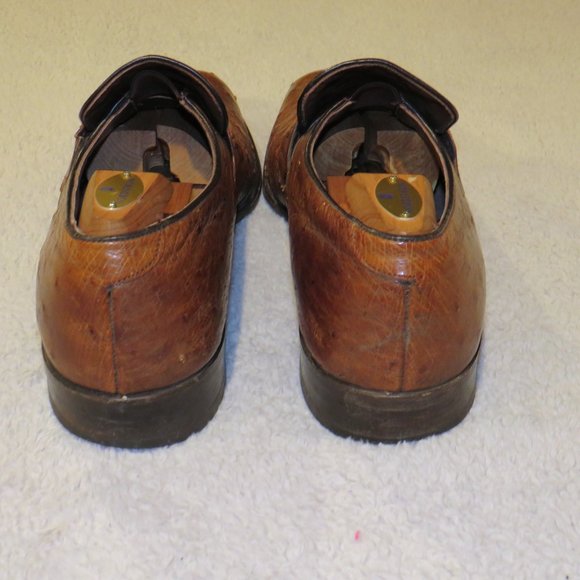 Footjoy Brown Ostrich Leather Loafers 73668 10.5 D main image 7